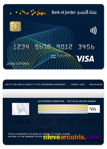 Jordan Bank of Jordan visa gold card